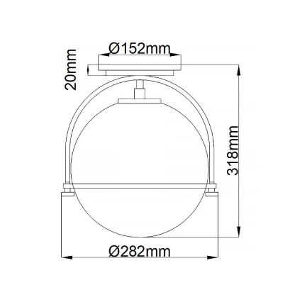 Quintiesse - Lubinis šviestuvas SOMERSET 1xE27/60W/230V skers. 28,2 cm auksinis
