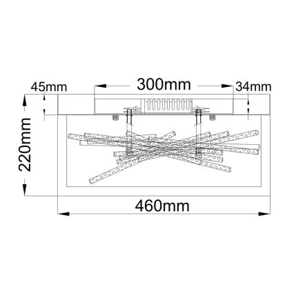 Quintiesse - LED lubinis šviestuvas STYX LED/8W/230V juoda/auksinė