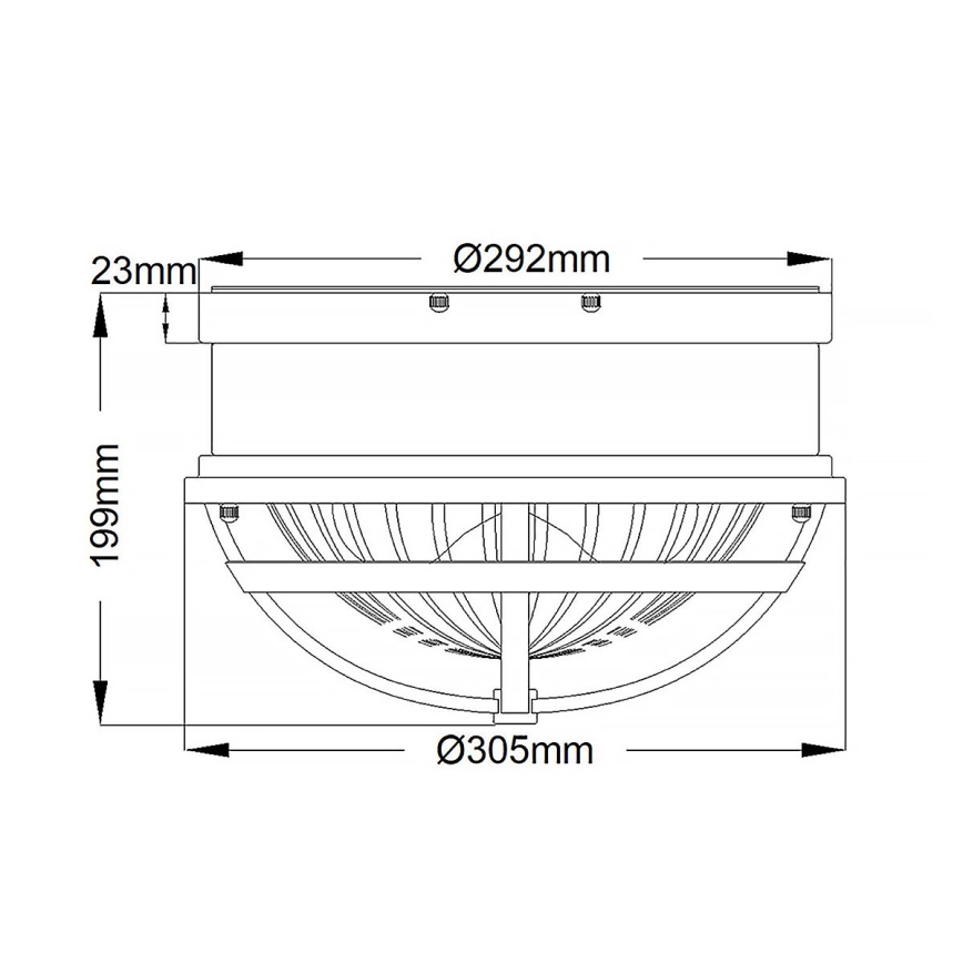 Quintiesse - Lubinis šviestuvas TOLLIS 2xE27/40W/230V skersmuo 30,5 cm auksinis