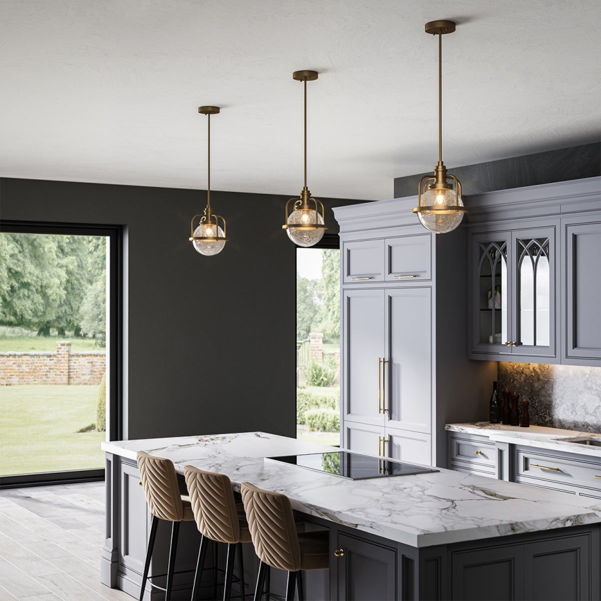 Quintiesse - Lauko šviestuvas ant strypo TRIOCENT 1xE27/40W/230V, skersmuo 24 cm, IP44, bronzinis