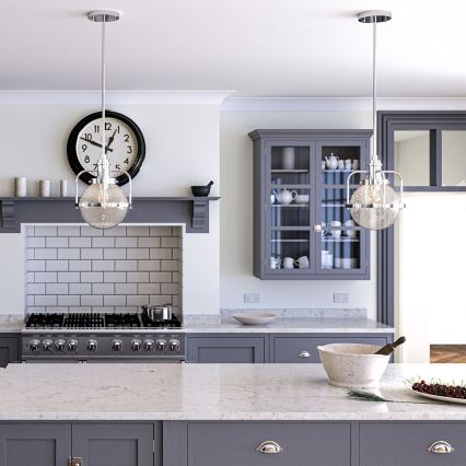 Quintiesse - Lauko stulpinis šviestuvas TRIOCENT 1xE27/40W/230V IP44 blizgus chromas