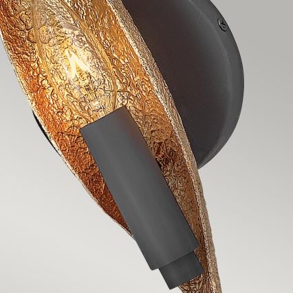 Quintiesse - Sieninis šviestuvas WILLOW 1xE14/40W/230V auksinė/juoda