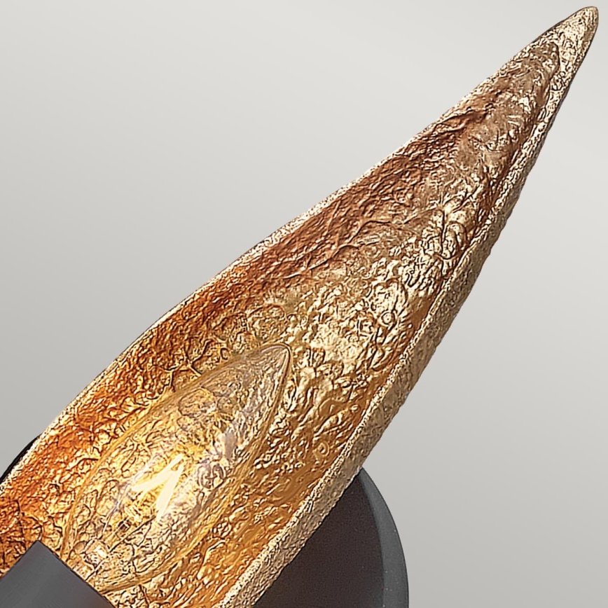 Quintiesse - Sieninis šviestuvas WILLOW 1xE14/40W/230V auksinė/juoda