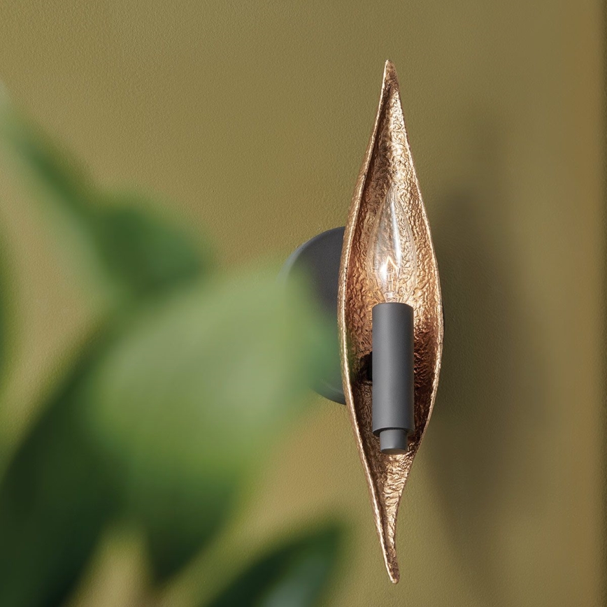 Quintiesse - Sieninis šviestuvas WILLOW 1xE14/40W/230V auksinė/juoda