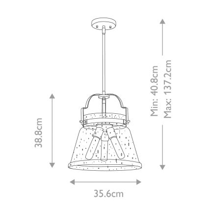 Quintiesse - Šviestuvas ant stiebo WIMBERLEY 3xE27/60W/230V, skersmuo 35,6 cm, auksinis