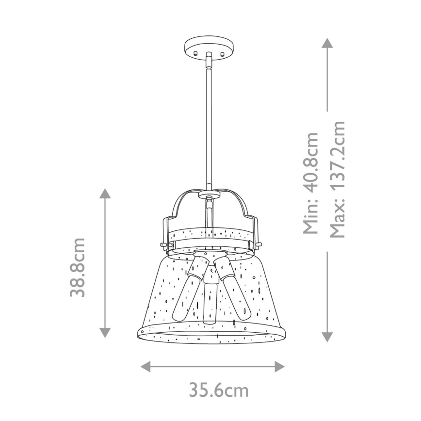 Quintiesse - Šviestuvas ant stiebo WIMBERLEY 3xE27/60W/230V, skersmuo 35,6 cm, auksinis