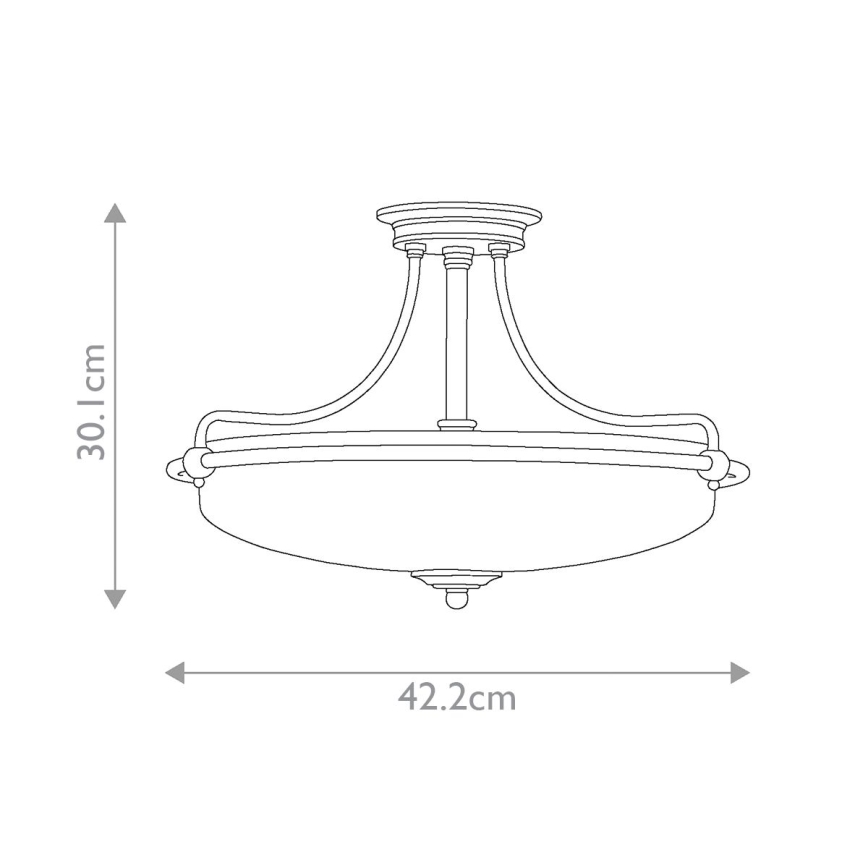 Quoizel - Ant pagrindo montuojamas sietynas GRIFFIN 3xE27/100W/230V