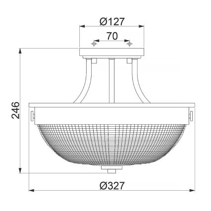 Quoizel - Ant pagrindo montuojamas sietynas MANTLE 2xE27/60W/230V žalvaris