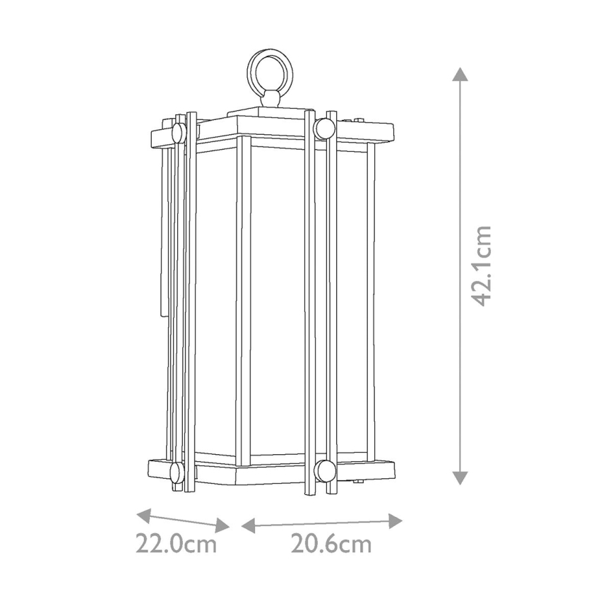 Quoizel – Lauko sieninis šviestuvas GOLDENROD 1xE27/100W/230V IP44 juodas/auksinis