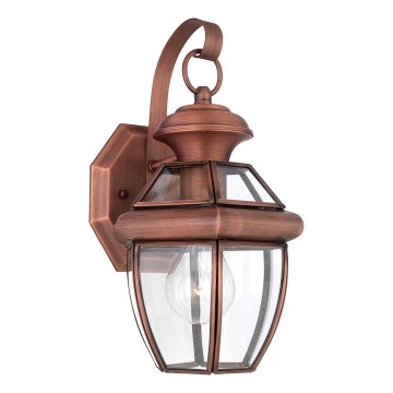 Quoizel - Lauko sieninis šviestuvas NEWBURY 1xE27/60W/230V IP44 varinis