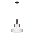 Quoizel - Liustra ant stiebo BRECKEN 2xE27/60W/230V juoda/marmuro dekoras