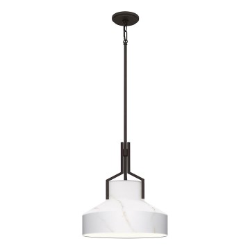 Quoizel - Liustra ant stiebo BRECKEN 2xE27/60W/230V juoda/marmuro dekoras