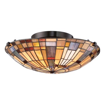 Quoizel - Lubinis šviestuvas INGLENOOK 2xE27/60W/230V diametras 40,7 cm
