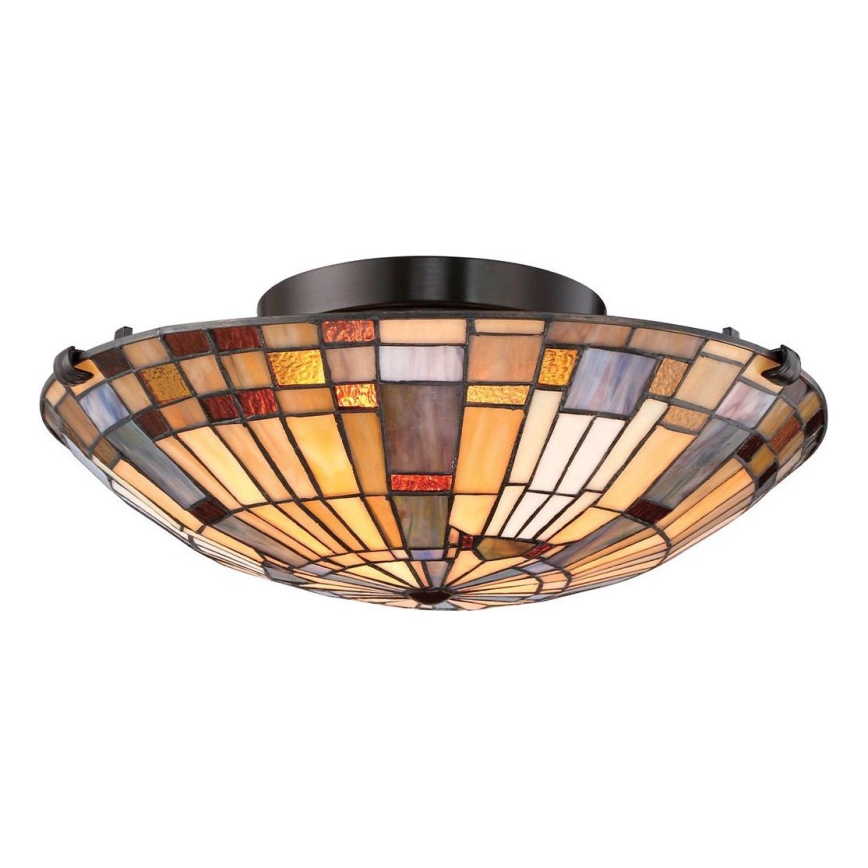 Quoizel - Lubinis šviestuvas INGLENOOK 2xE27/60W/230V diametras 40,7 cm