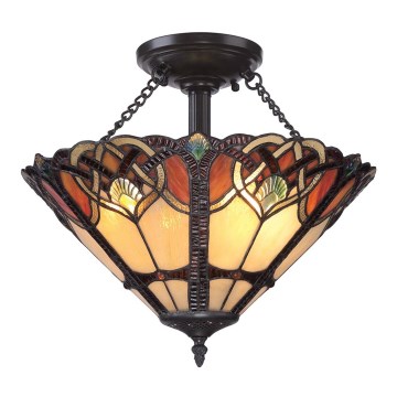 Quoizel - Lubinis šviestuvas Tiffany CAMBRIDGE 2xE27/100W/230V