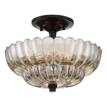 Quoizel - Lubinis šviestuvas WHITECAP 3xE14/40W/230V diametras 29,7 cm