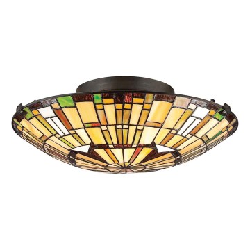 Quoizel - Lubų šviestuvas Tiffany REED 2xE27/60W/230V, skersmuo 42 cm