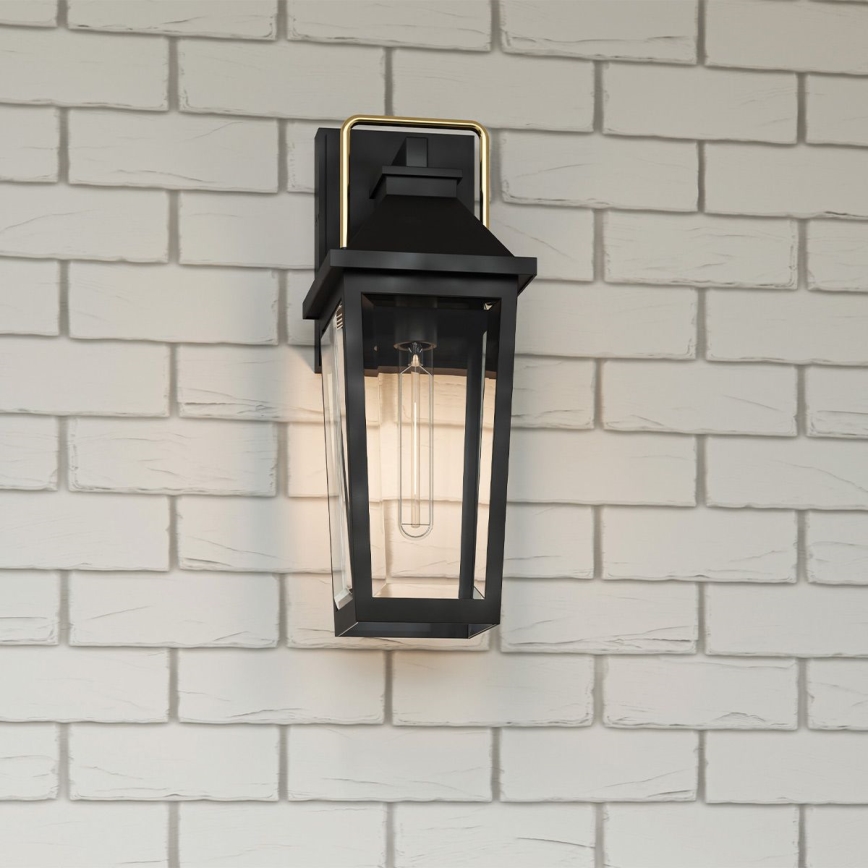 Quoizel - Lauko sieninis šviestuvas BUCKLEY 1xE27/40W/230V IP44 juoda