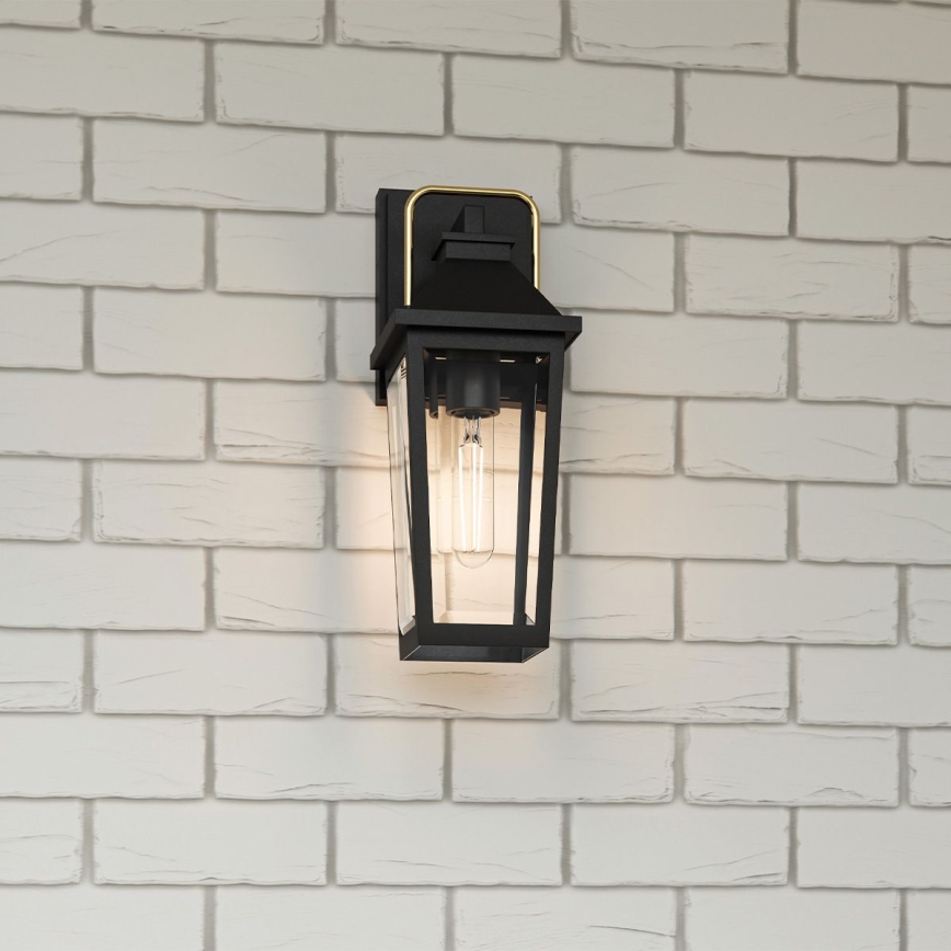 Quoizel - Lauko sieninis šviestuvas BUCKLEY 1xE27/40W/230V IP44 juoda