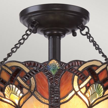 Quoizel - Lubinis šviestuvas Tiffany CAMBRIDGE 2xE27/100W/230V