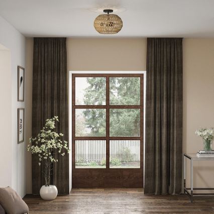 Quoizel - Lubinis šviestuvas CASABLANCA 3xE27/60W/230V rudas