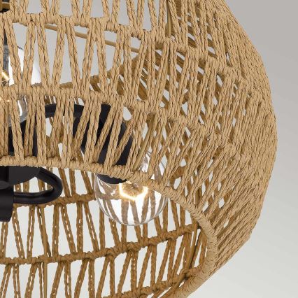 Quoizel - Lubinis šviestuvas CASABLANCA 3xE27/60W/230V rudas