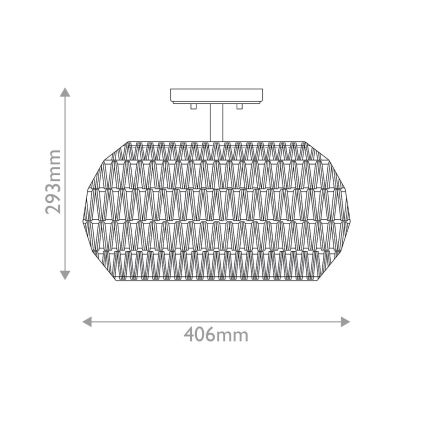 Quoizel - Lubinis šviestuvas CASABLANCA 3xE27/60W/230V rudas