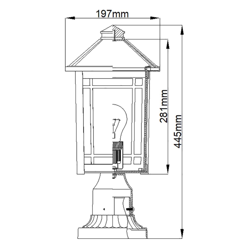 Quoizel - Lauko šviestuvas CEDAR POINT 1xE27/60W/230V IP44