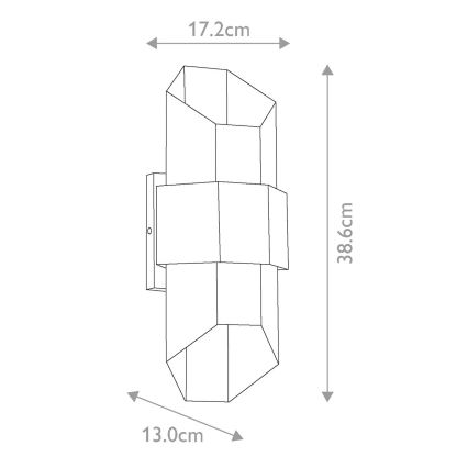 Quoizel - LED sieninis lauko šviestuvas CHASM 2xLED/5,5W/230V IP44