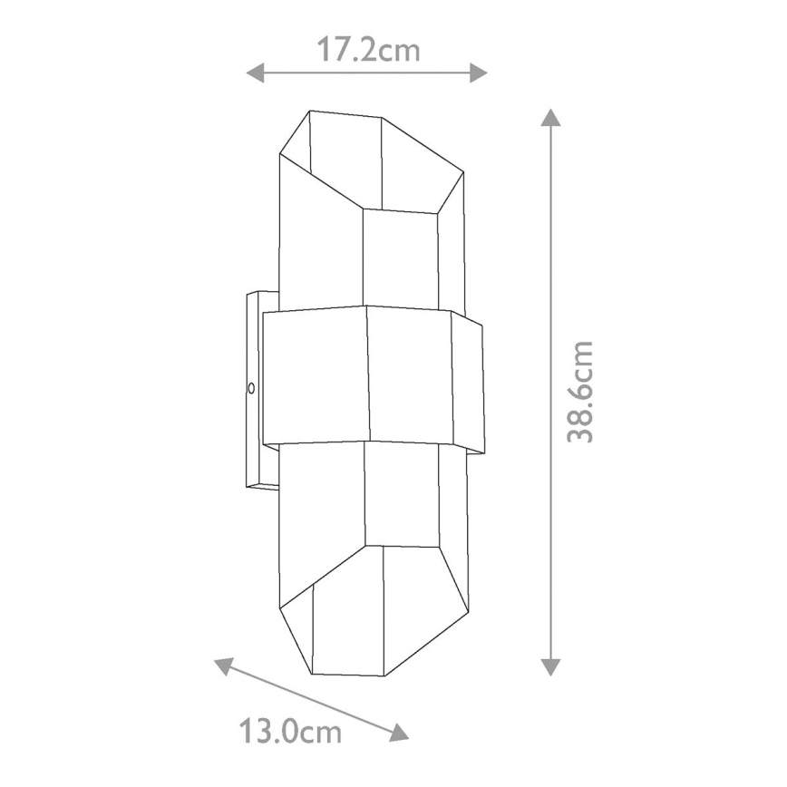 Quoizel - LED sieninis lauko šviestuvas CHASM 2xLED/5,5W/230V IP44