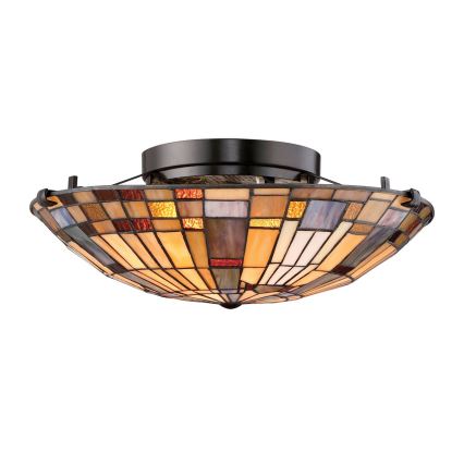 Quoizel - Lubinis šviestuvas INGLENOOK 2xE27/60W/230V diametras 40,7 cm
