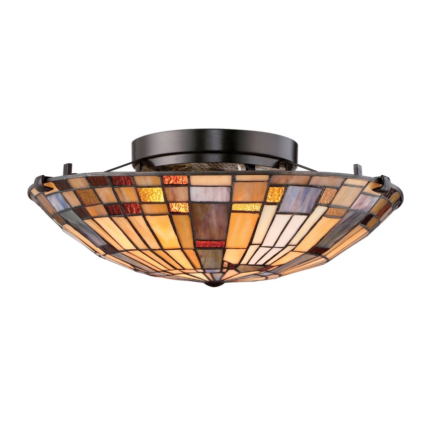 Quoizel - Lubinis šviestuvas INGLENOOK 2xE27/60W/230V diametras 40,7 cm