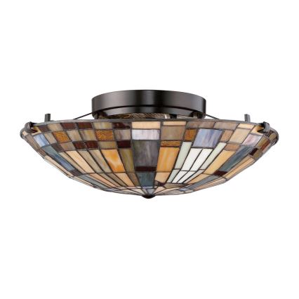 Quoizel - Lubinis šviestuvas INGLENOOK 2xE27/60W/230V diametras 40,7 cm