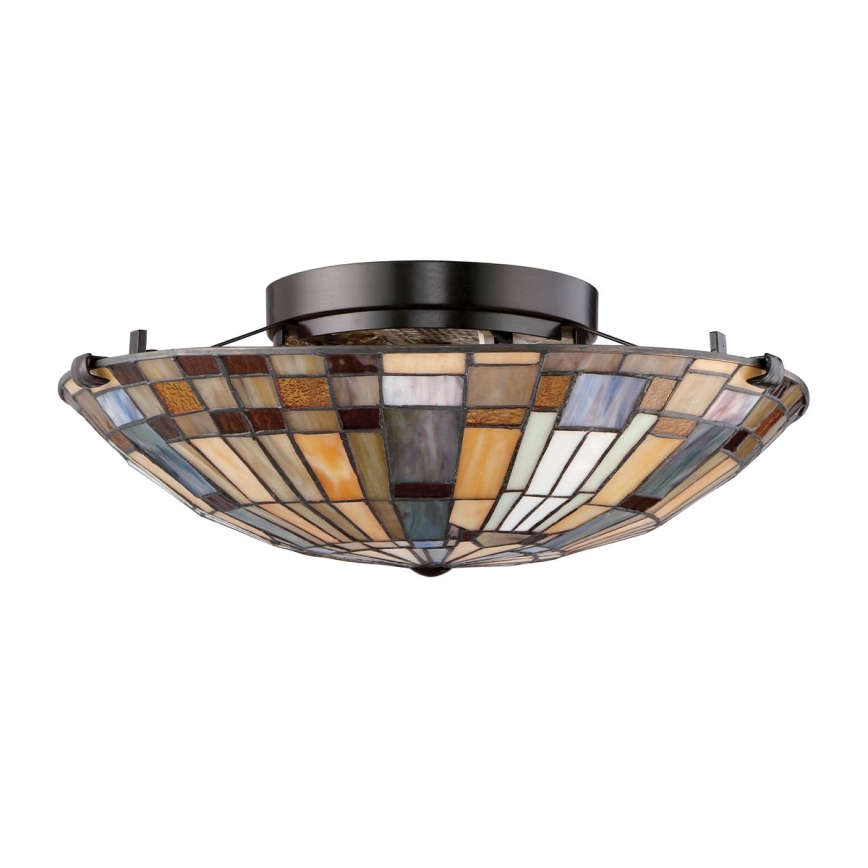 Quoizel - Lubinis šviestuvas INGLENOOK 2xE27/60W/230V diametras 40,7 cm