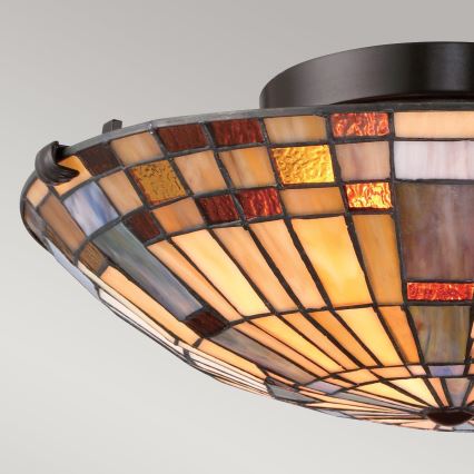 Quoizel - Lubinis šviestuvas INGLENOOK 2xE27/60W/230V diametras 40,7 cm