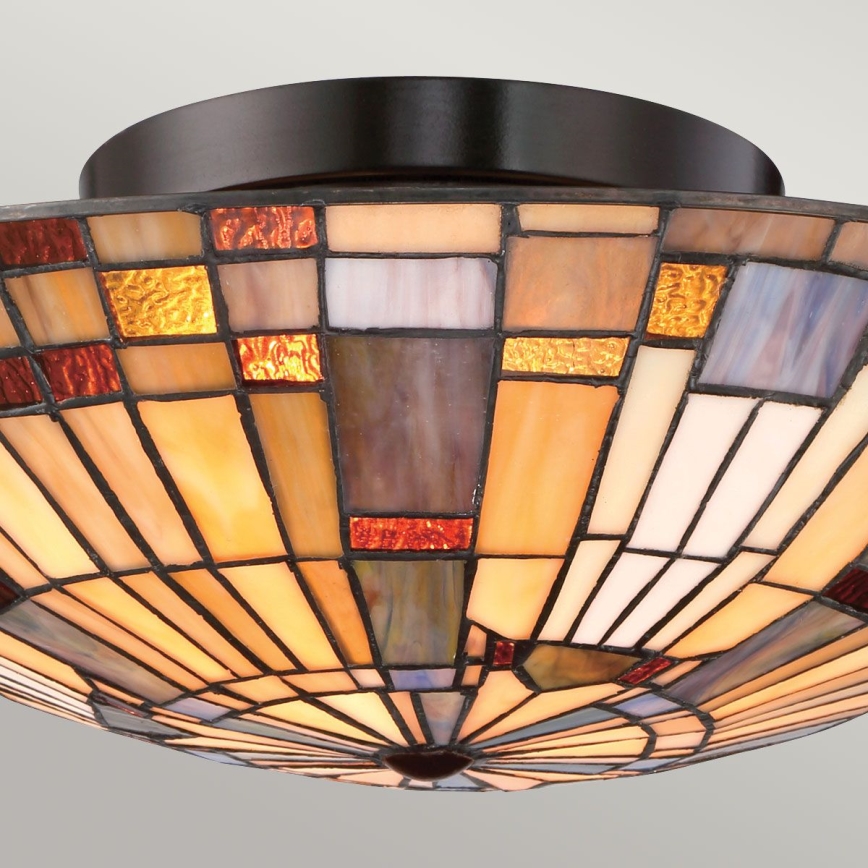 Quoizel - Lubinis šviestuvas INGLENOOK 2xE27/60W/230V diametras 40,7 cm