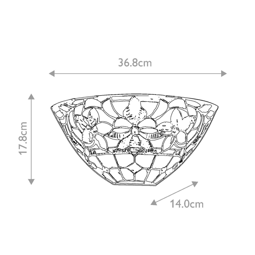 Quoizel - Tiffany stiliaus sieninis šviestuvas KAMI 2xE14/60W/230V