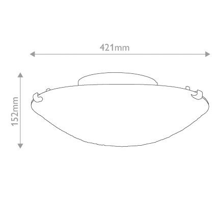 Quoizel - Lubinis šviestuvas Tiffany LARISSA 2xE27/40W/230V skersmuo 41,2 cm