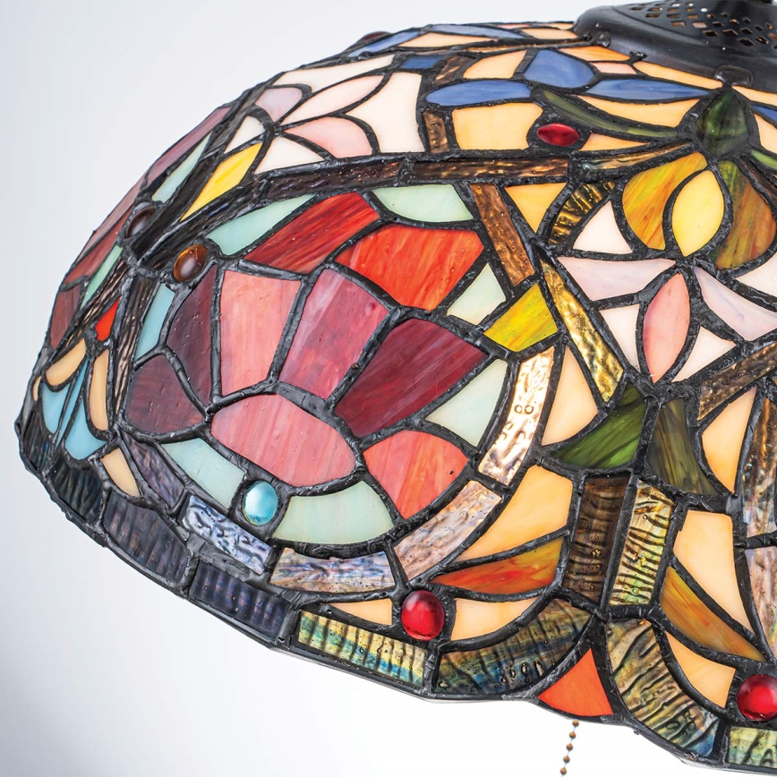 Quoizel - Tiffany stiliaus pakabinamas šviestuvas ant grandinės LARISSA, 3xE27/60W/230V, skersmuo 38,5 cm