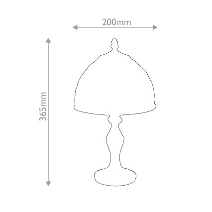 Quoizel - Tiffany stalinė lempa LARISSA 1xE14/40W/230V, skersmuo 20 cm