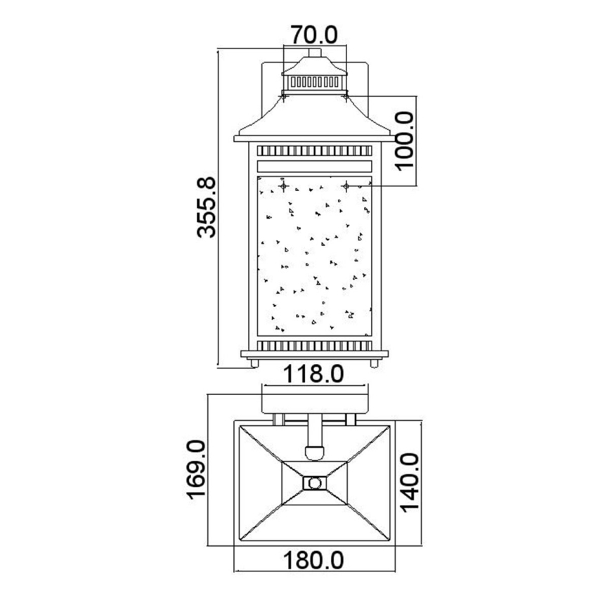Quoizel - Lauko sieninis šviestuvas LIVINGSTON 2xE14/40W/230V IP44