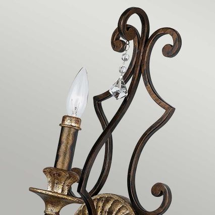 Quoizel - sieninis šviestuvas MARQUETTE 1xE14/60W/230V bronzos spalvos