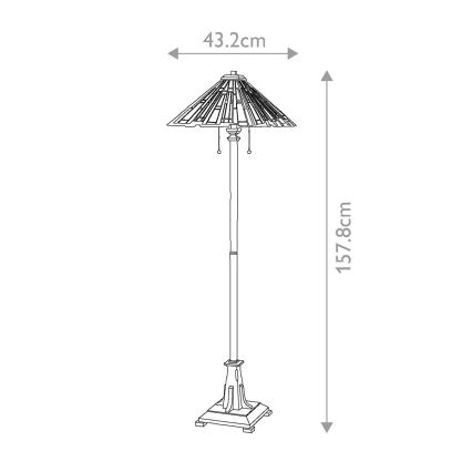 Quoizel - Stovėjanti lempa MAYBECK 2xE27/60W/230V