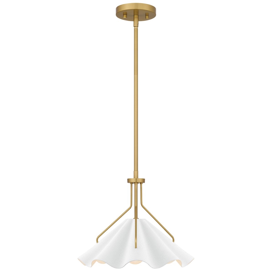 Quoizel - Sietynas ant stulpo MEJIA 1xE27/60W/230V diametras 35,6 cm žalvaris