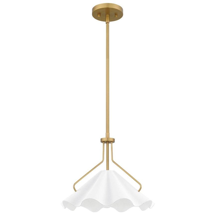 Quoizel - Sietynas ant stulpo MEJIA 1xE27/60W/230V diametras 35,6 cm žalvaris