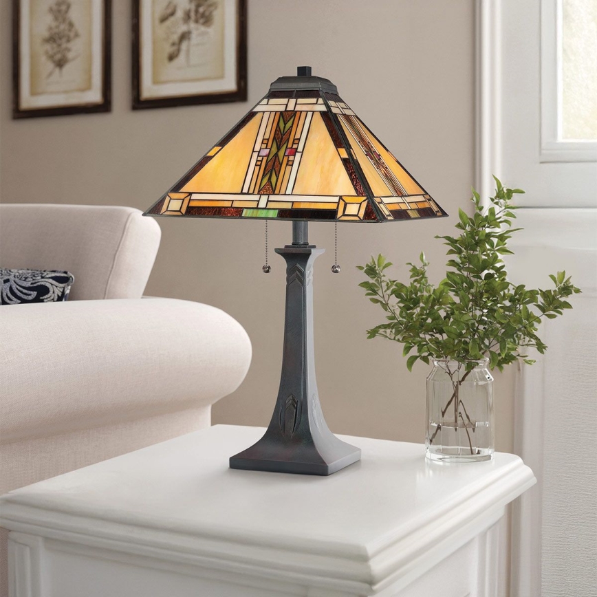 Quoizel - Stalinė lempa Tiffany NAVAJO 2xE27/60W/230V