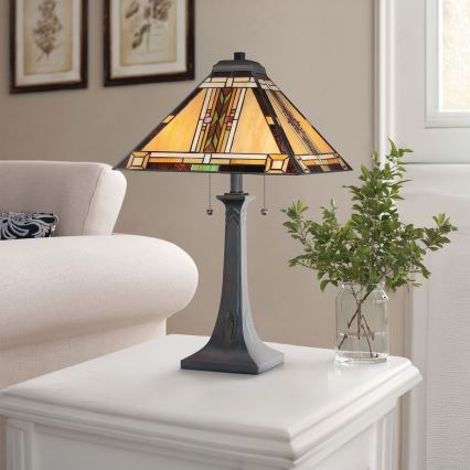 Quoizel - Stalinis šviestuvas Tiffany NAVAJO 2xE27/60W/230V