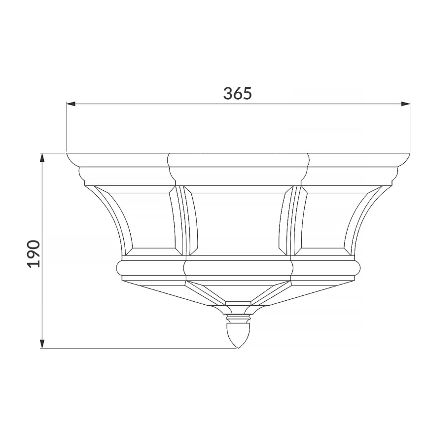 Quoizel - Lauko lubinis šviestuvas NEWBURY 3xE14/60W/230V IP44 varinis