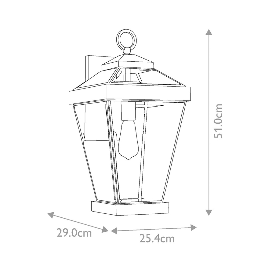 Quoizel - Lauko sieninis šviestuvas RAVINE 1xE27/60W/230V IP44 ruda