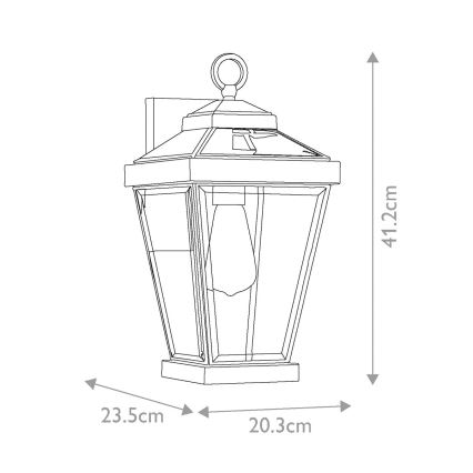 Quoizel - Lauko sieninis šviestuvas RAVINE 1xE27/60W/230V IP44 ruda